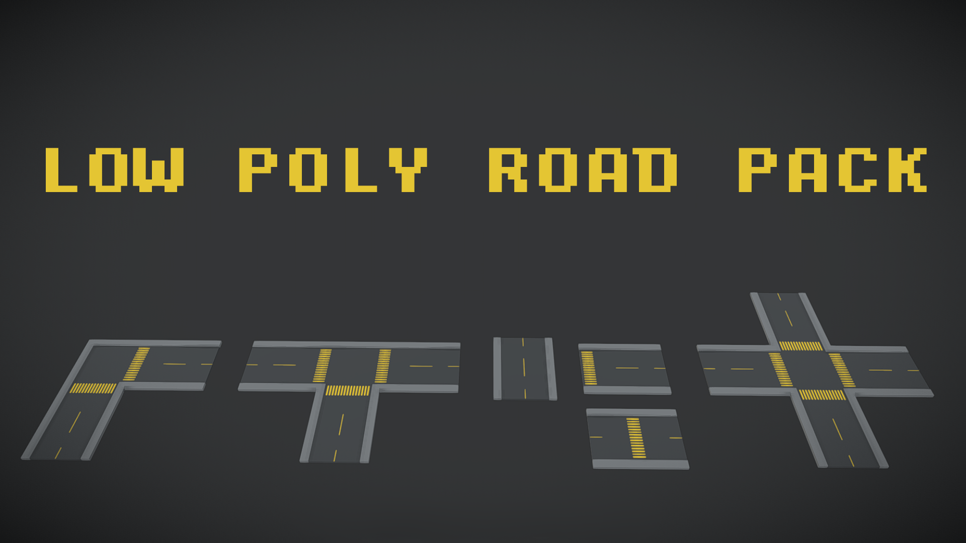Low Poly Road Pack | Fab