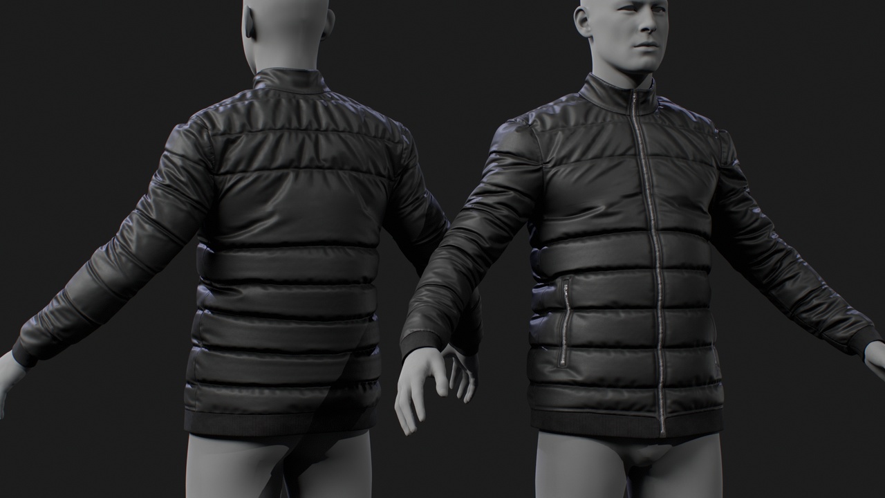Media 1 for listing Puffer Jacket for MetaHuman – Parametric Wardrobe (MHPKG)
