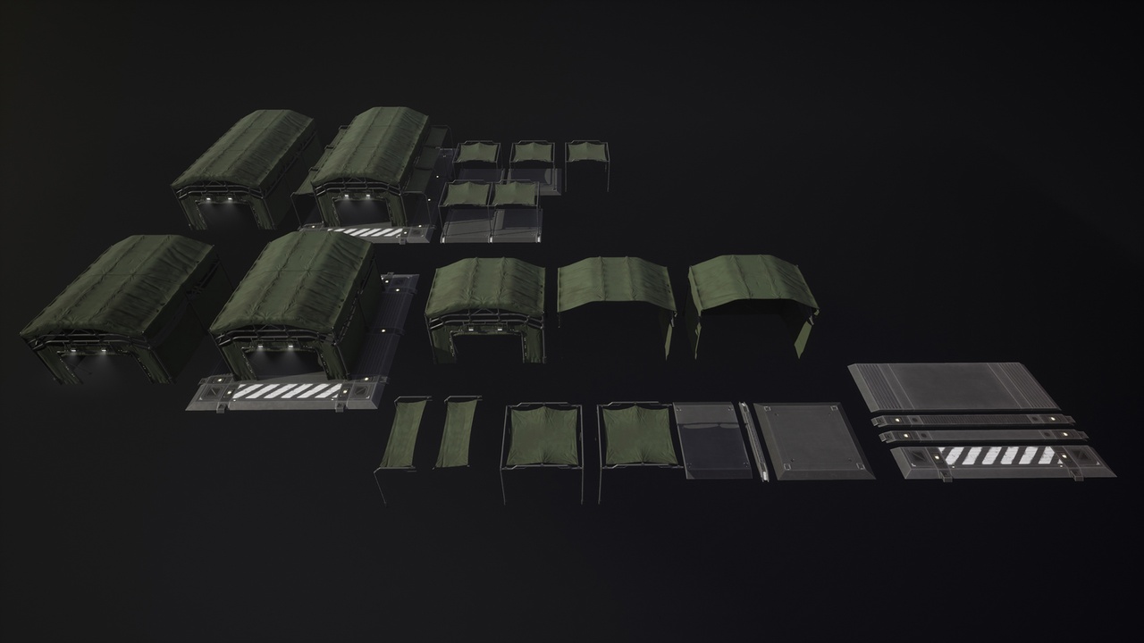 Media 1 for listing Modular Sci-Fi/Futuristic Military Tent