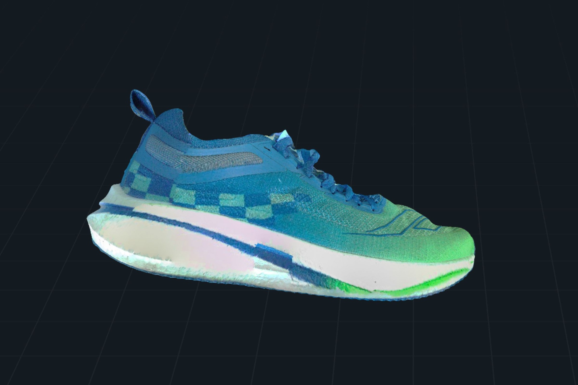 Media 1 for listing Mills Running Shoe - Green-blue gradient used running shoes