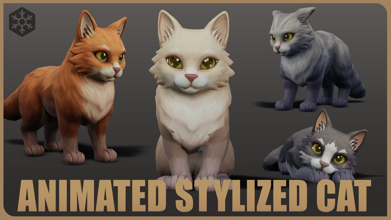 Media 1 for listing Animated Stylized Cat