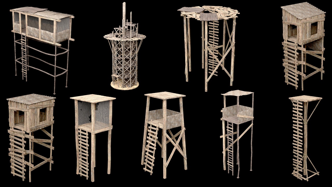 Media 1 for listing Post Apocalyptic Wooden Watchtowers