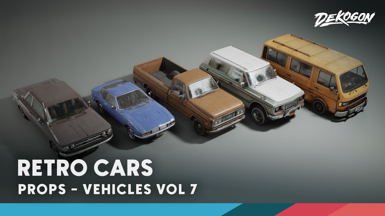 Vehicles VOL.7 - Retro Cars (Low Poly)