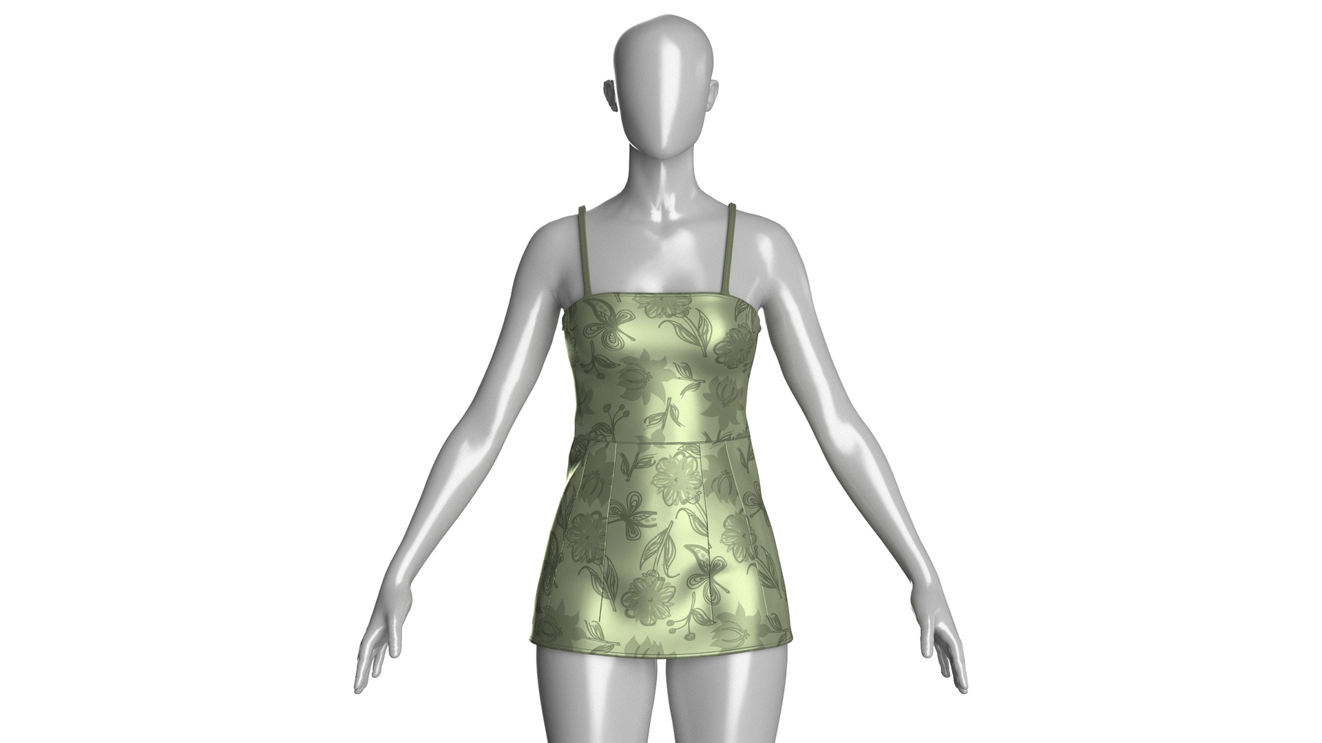 Media 1 for listing Girls Floral Print Mini Dress | High Poly