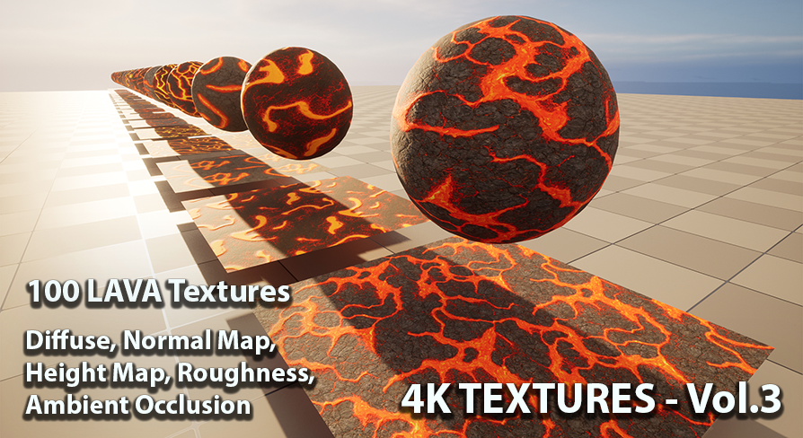 100 textures - Vol.3 - Lava | Fab