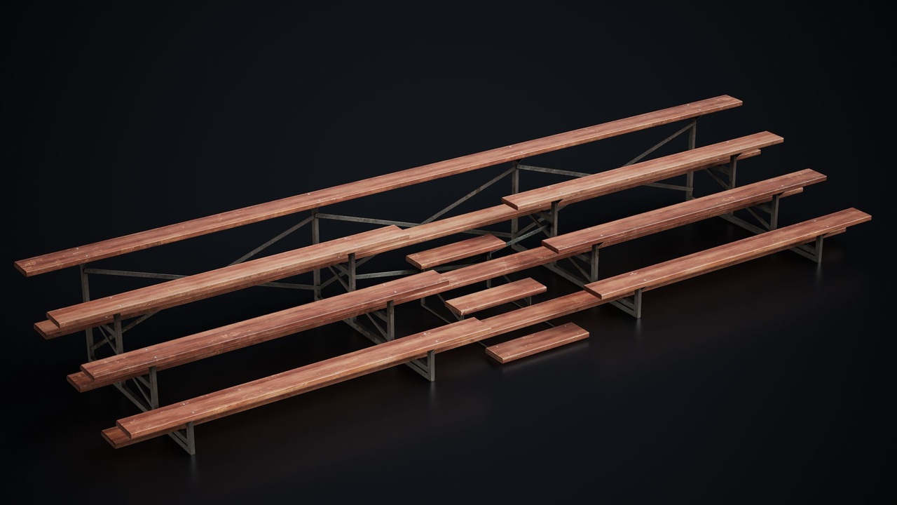 Media 1 for listing Metal School Bleachers