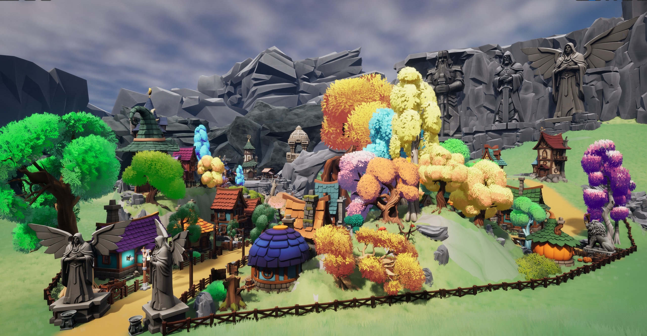 Média 1 pour l'article Stylized Village Environment