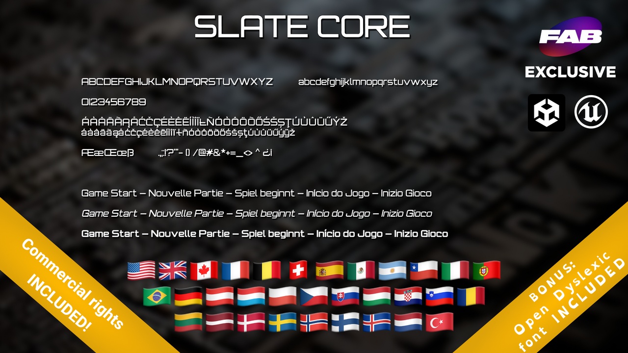 Media 1 for listing Game Font : SlateCore