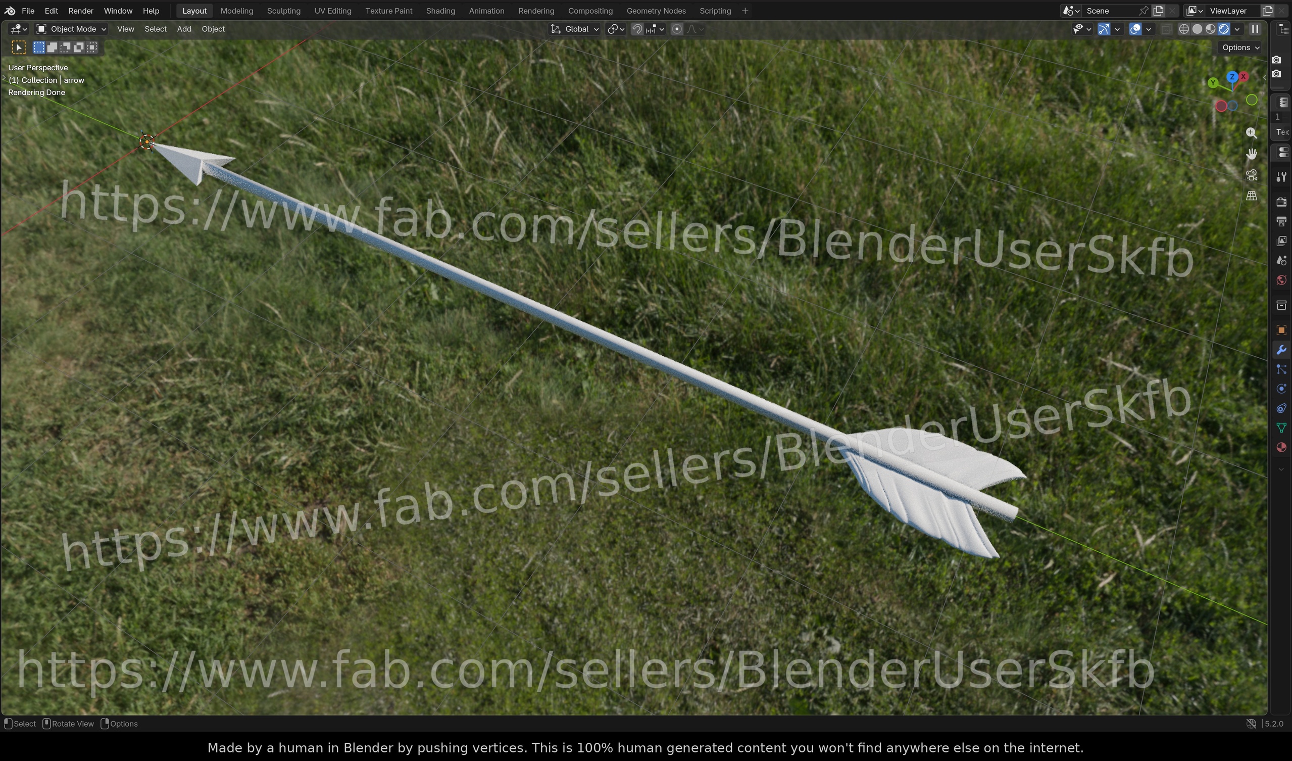 Media 1 for listing Single Sculpted Bow Arrow