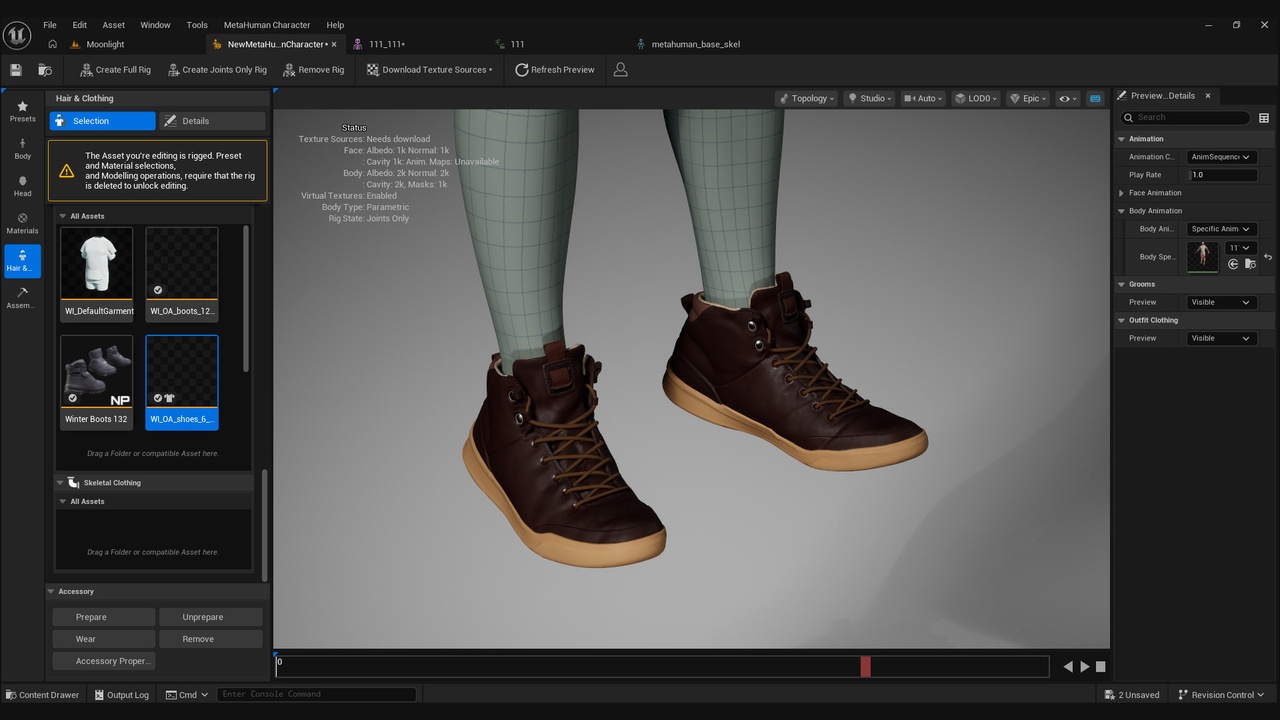 Media 1 for listing 3D Boots Collection for Metahumans 1 - MHPKG