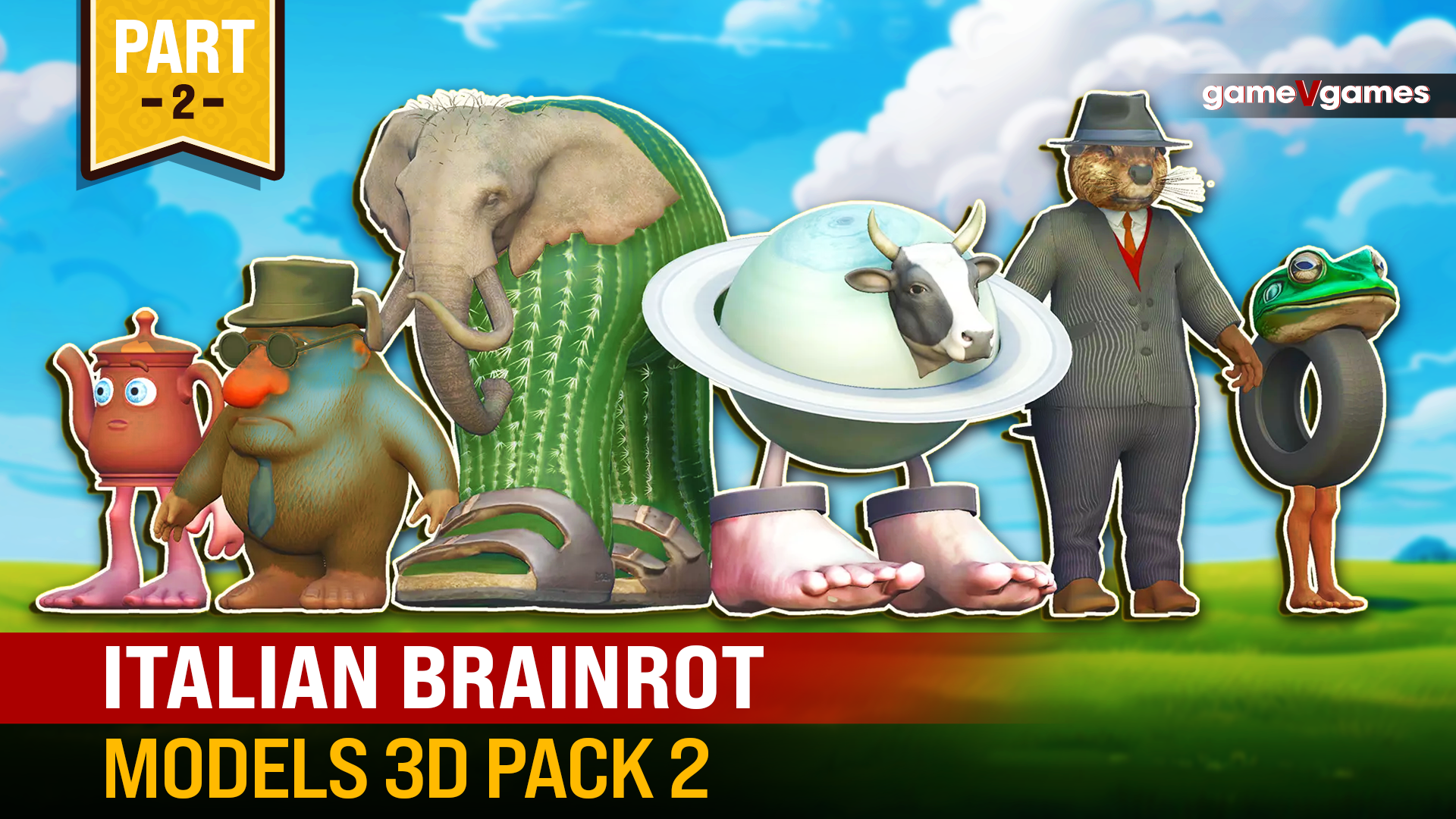 Italian Brainrot Models - 3D [Pack 2] | Fab