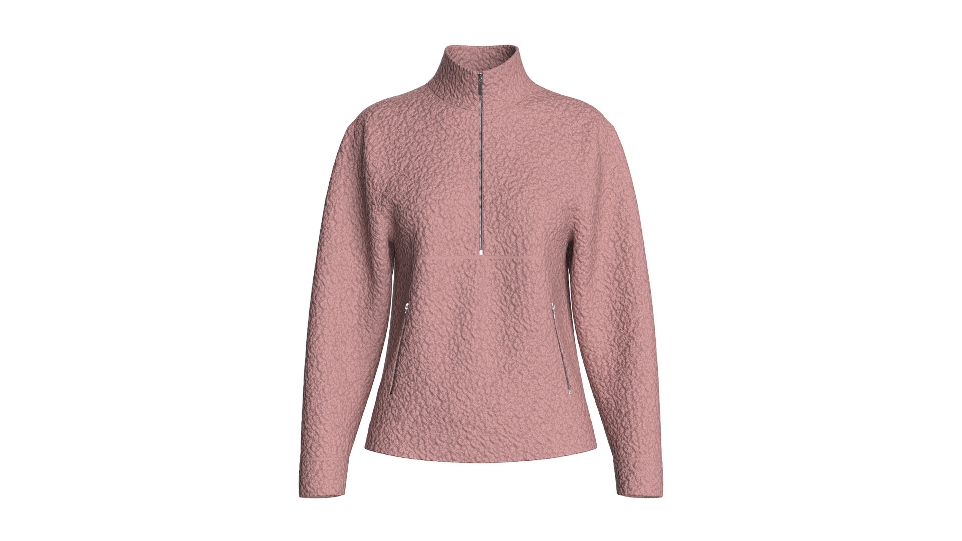 Media 1 for listing Girls Sherpa Quarter Zip Sweatshirt | High Poly