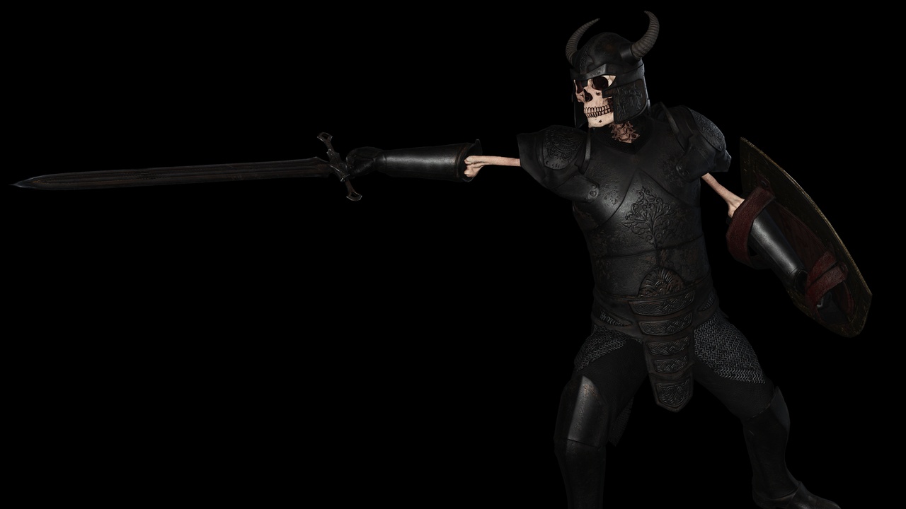 Media 1 for listing Dark Fantasy Skeleton Knight & Grim Reaper