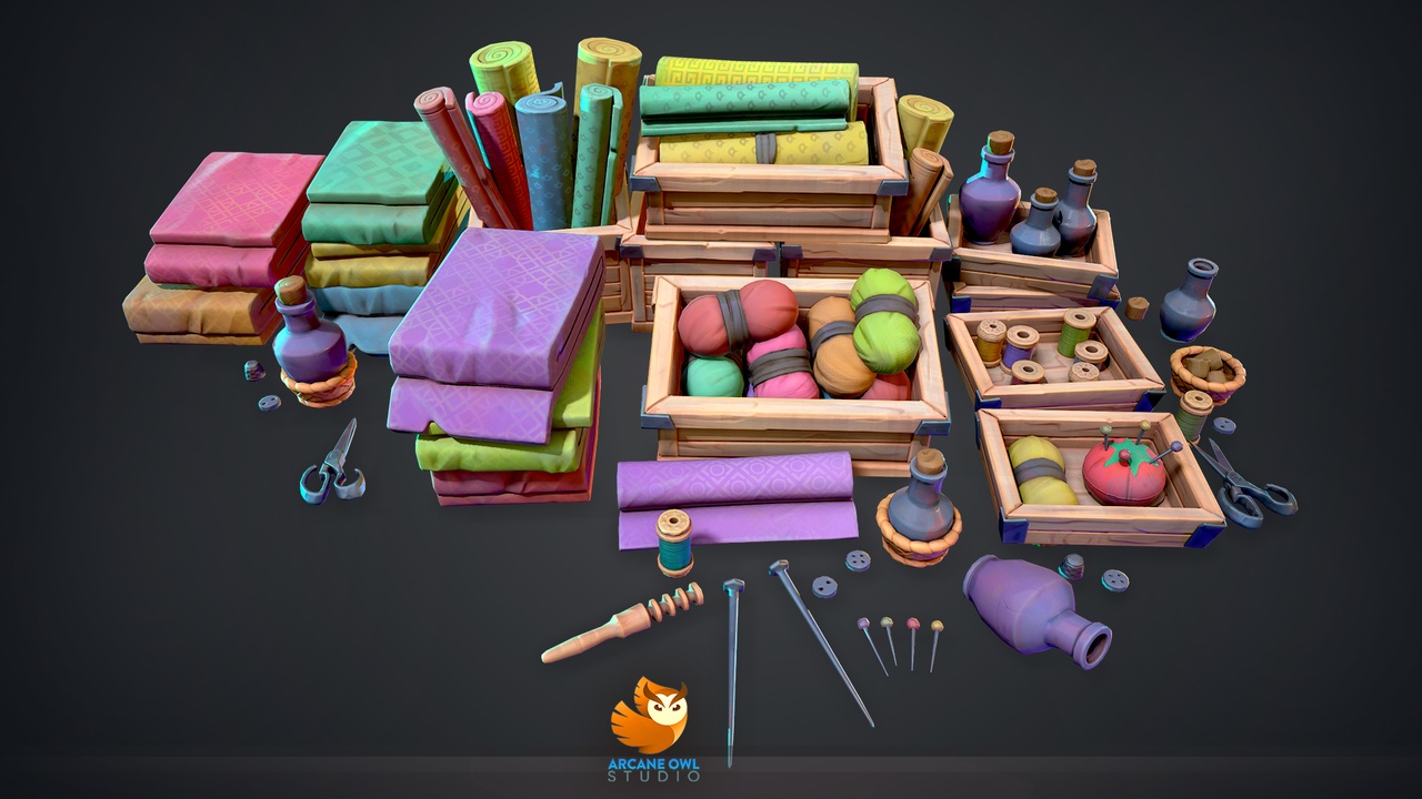 Media 1 for listing Stylized Sewing & Tailoring props