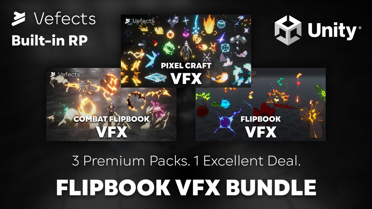 Media 1 for listing Unity BIRP Flipbook VFX Bundle