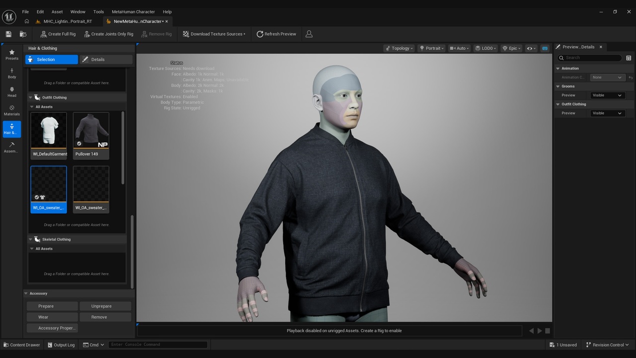 Media 1 for listing 3D Sweaters Collection for Metahumans 1 - MHPKG