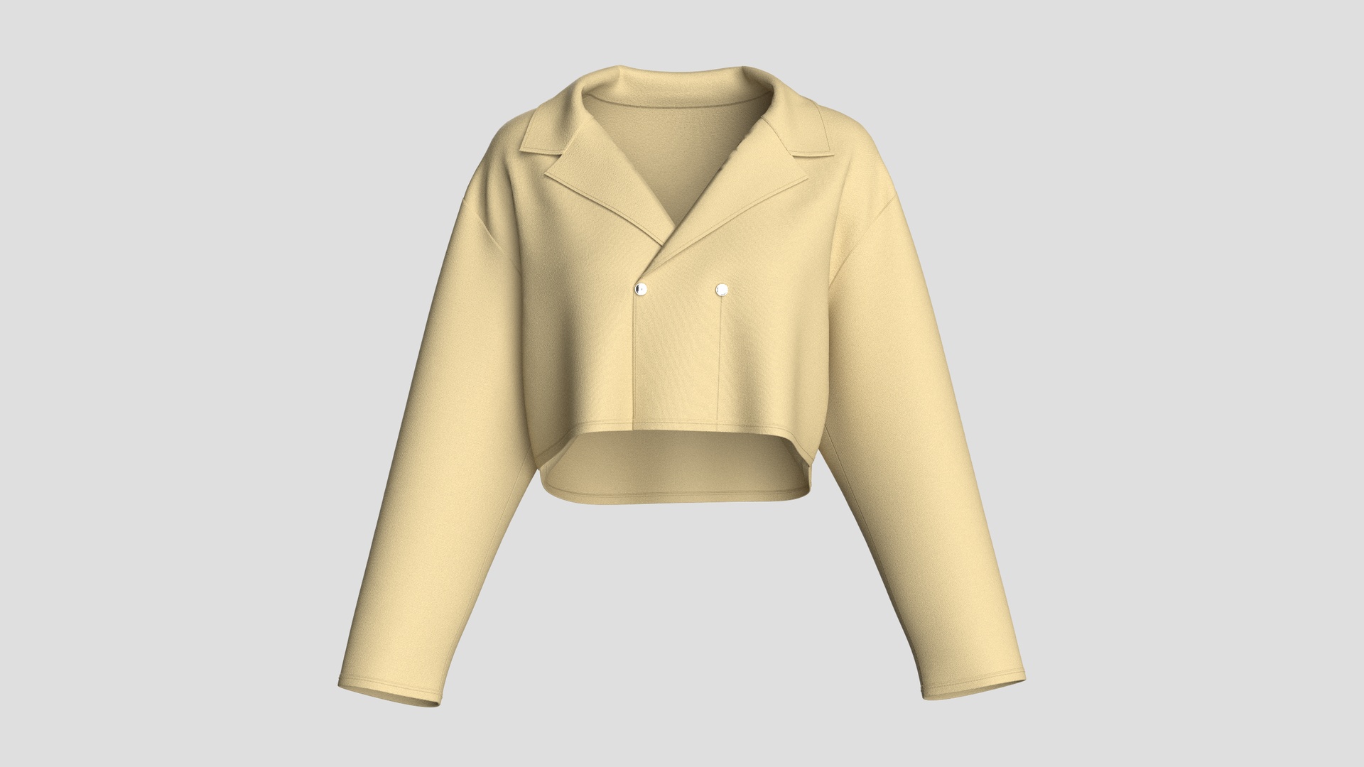 Media 1 for listing Girls Cropped Double - Breasted Blazer | High Poly