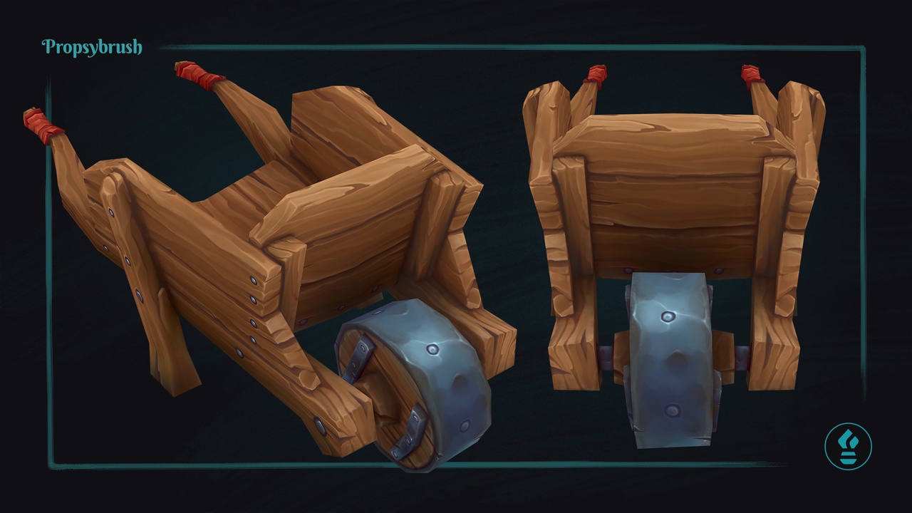 Media 1 for listing Low Poly Stylized Wheelbarrow – Hand-Painted Game-Ready 3D Asset