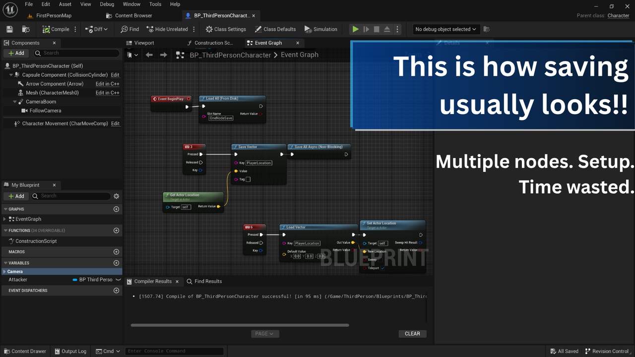 Media 1 for listing Save & Load System: One Node Save System (Easy Auto Save)