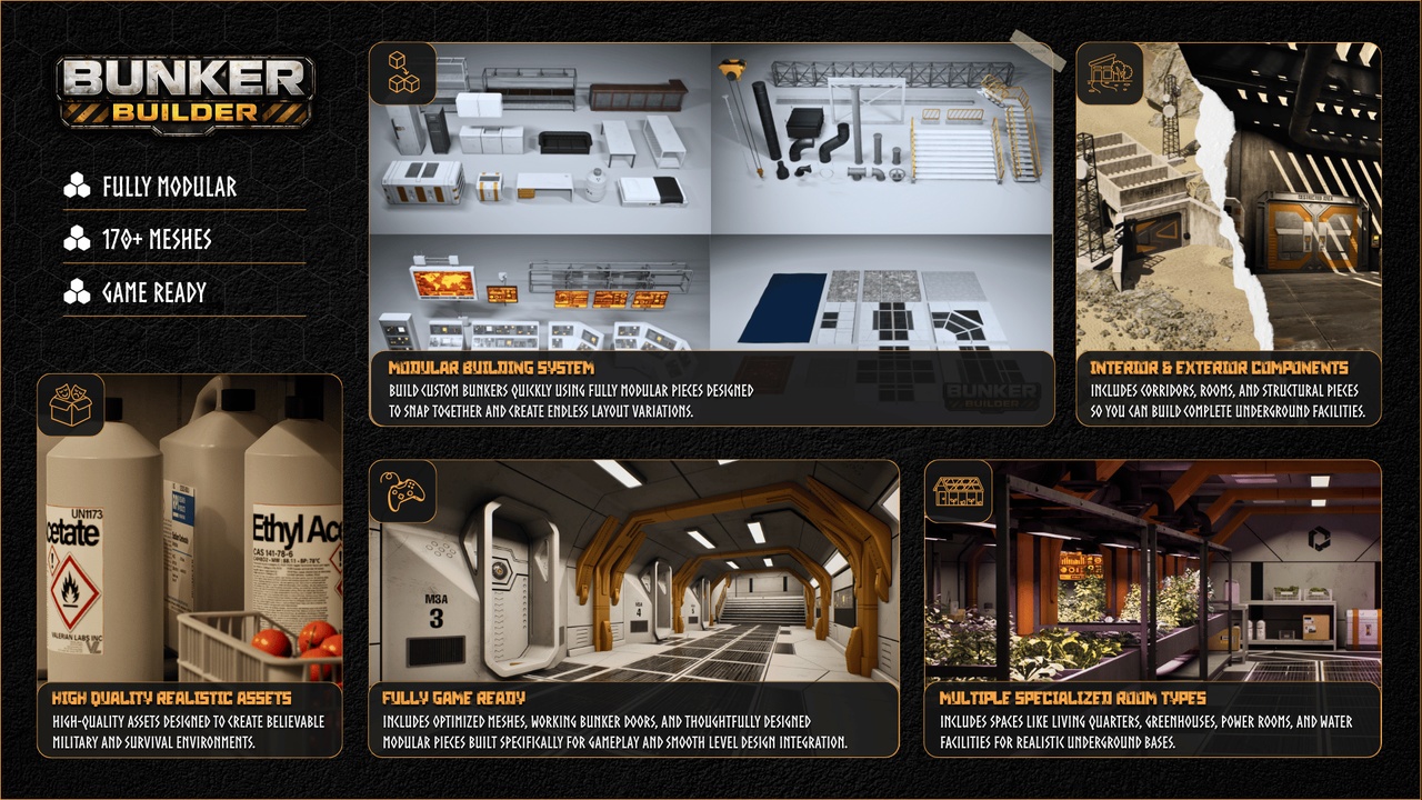 Media 1 for listing Bunker Builder: Modular Bunker Building Kit (Bunker, Facility, Modular Bunker)