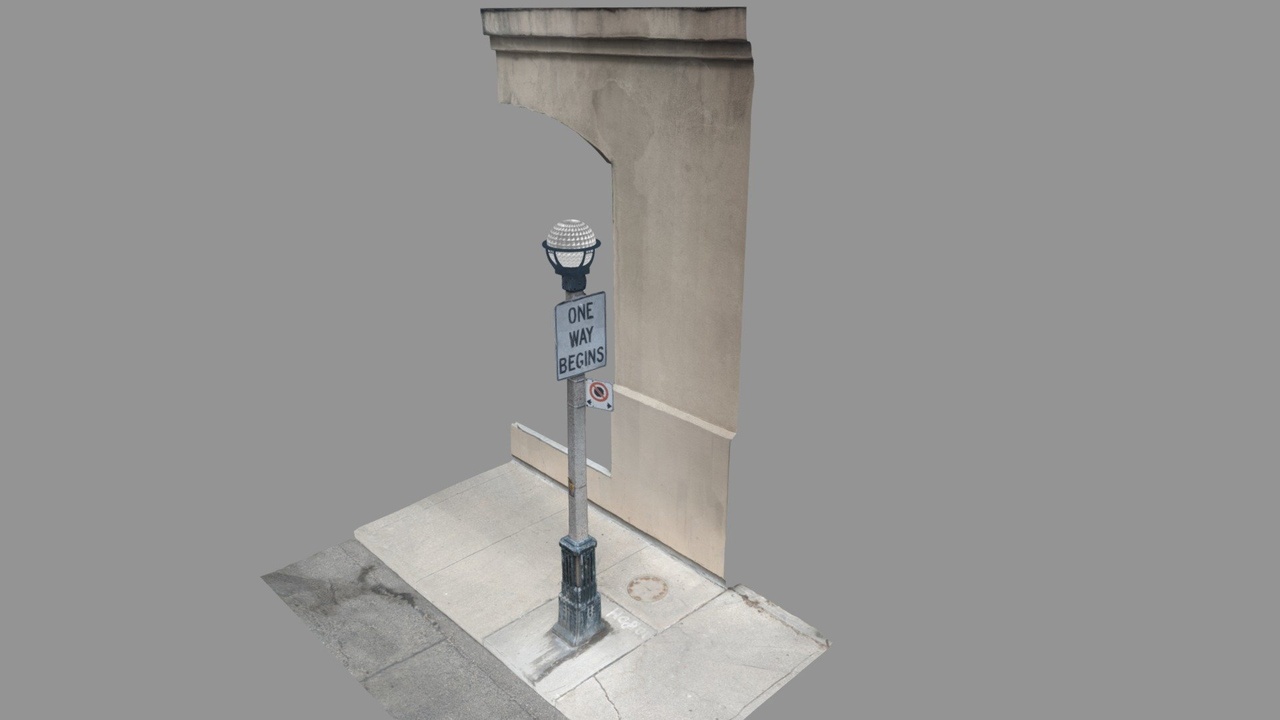 Media 1 for listing Street Lamp and wall and Traffic Sign