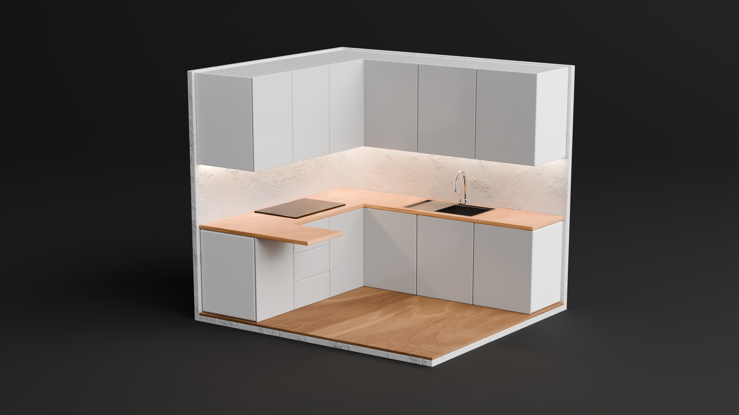 Media 1 for listing Minimalist Low Poly Kitchen