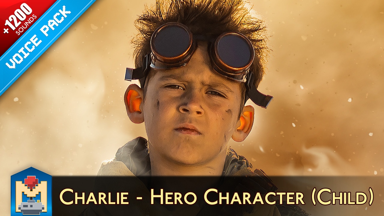 Media 1 for listing Charlie - Child Hero Character Voice Pack
