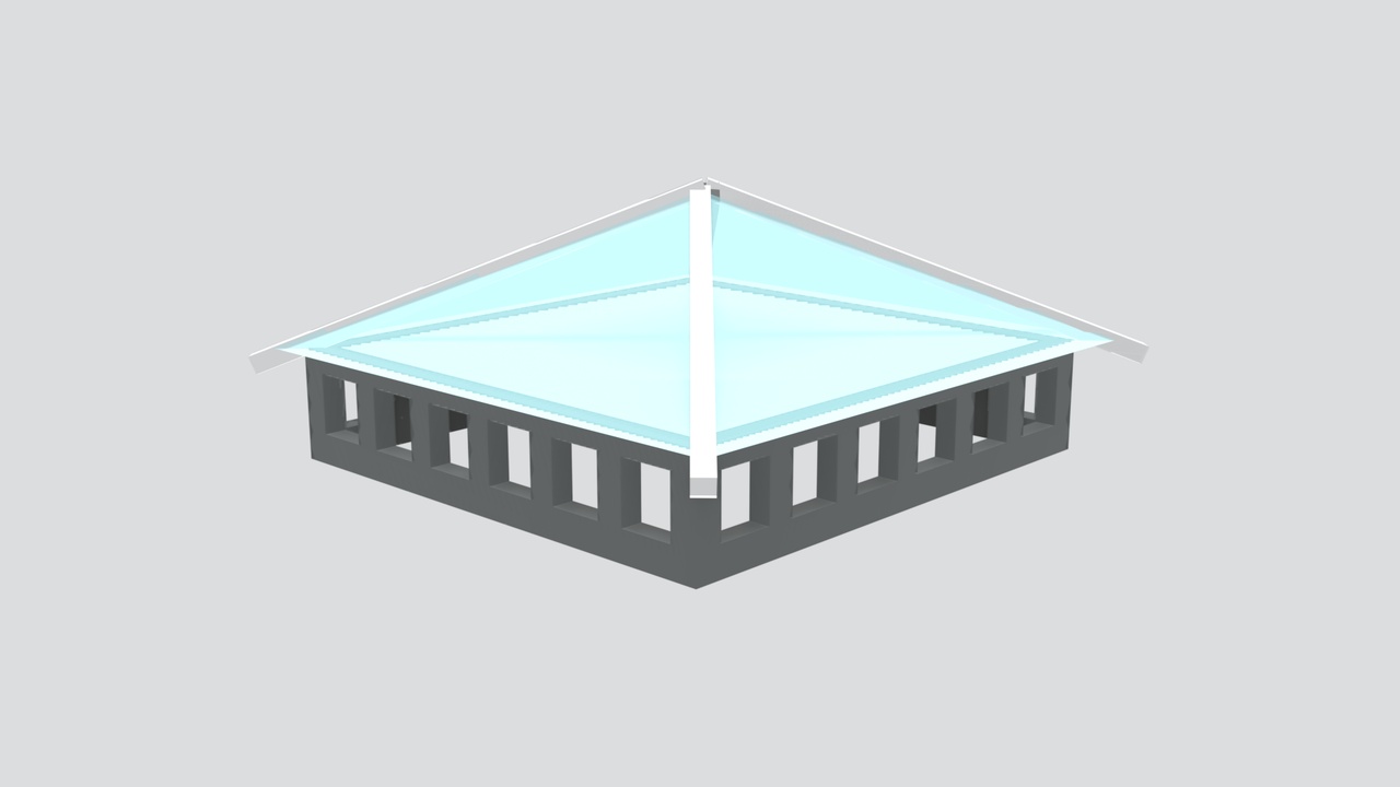 Media 1 for listing Modern Glass Courtyard Light Well 3D Model