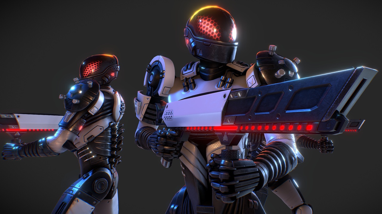 Media 1 for listing Weaponized Autonomous Sentinel Police (SKINNED)