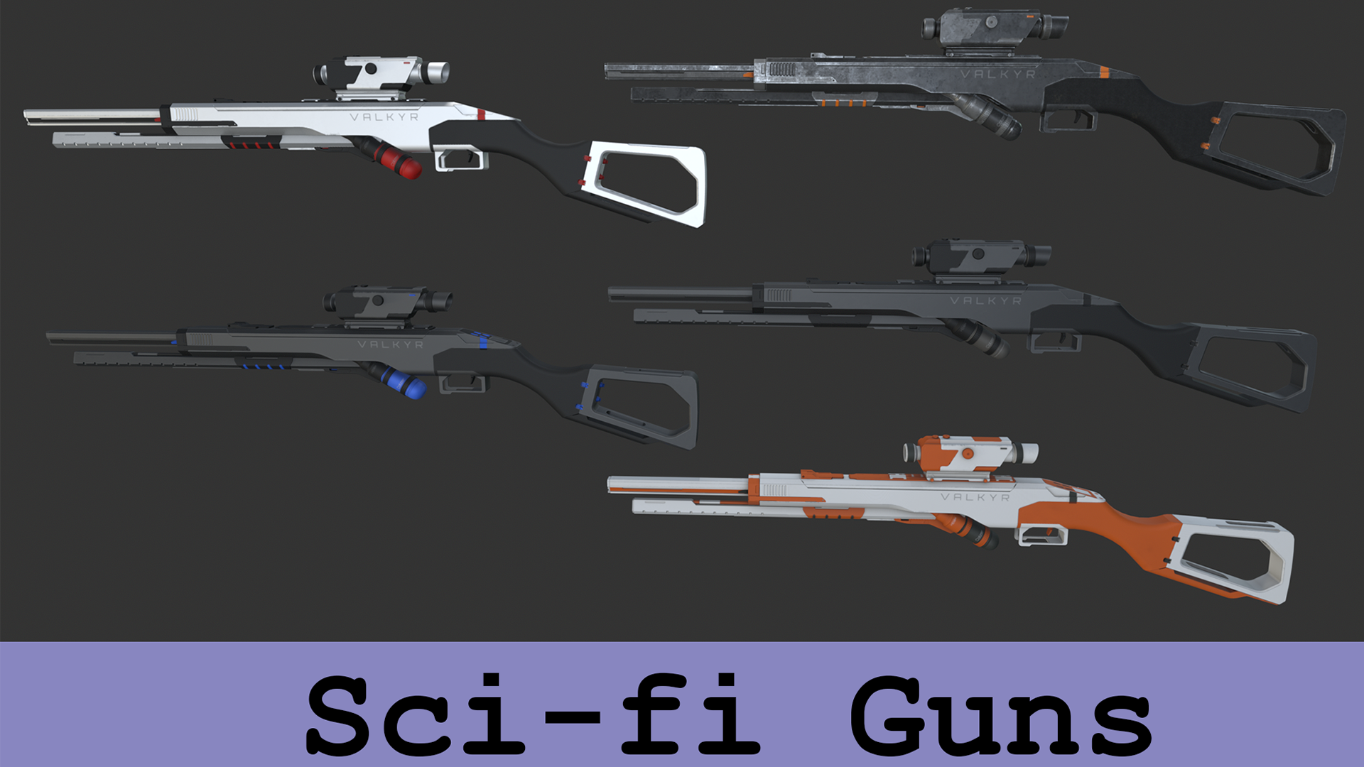 Sci-fi Gun Set | Fab