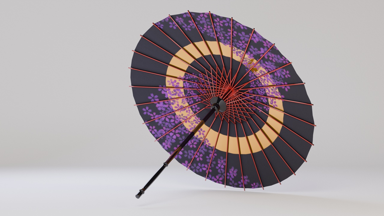 Media 1 for listing Elegant Japanese Umbrella (WAGASA)
