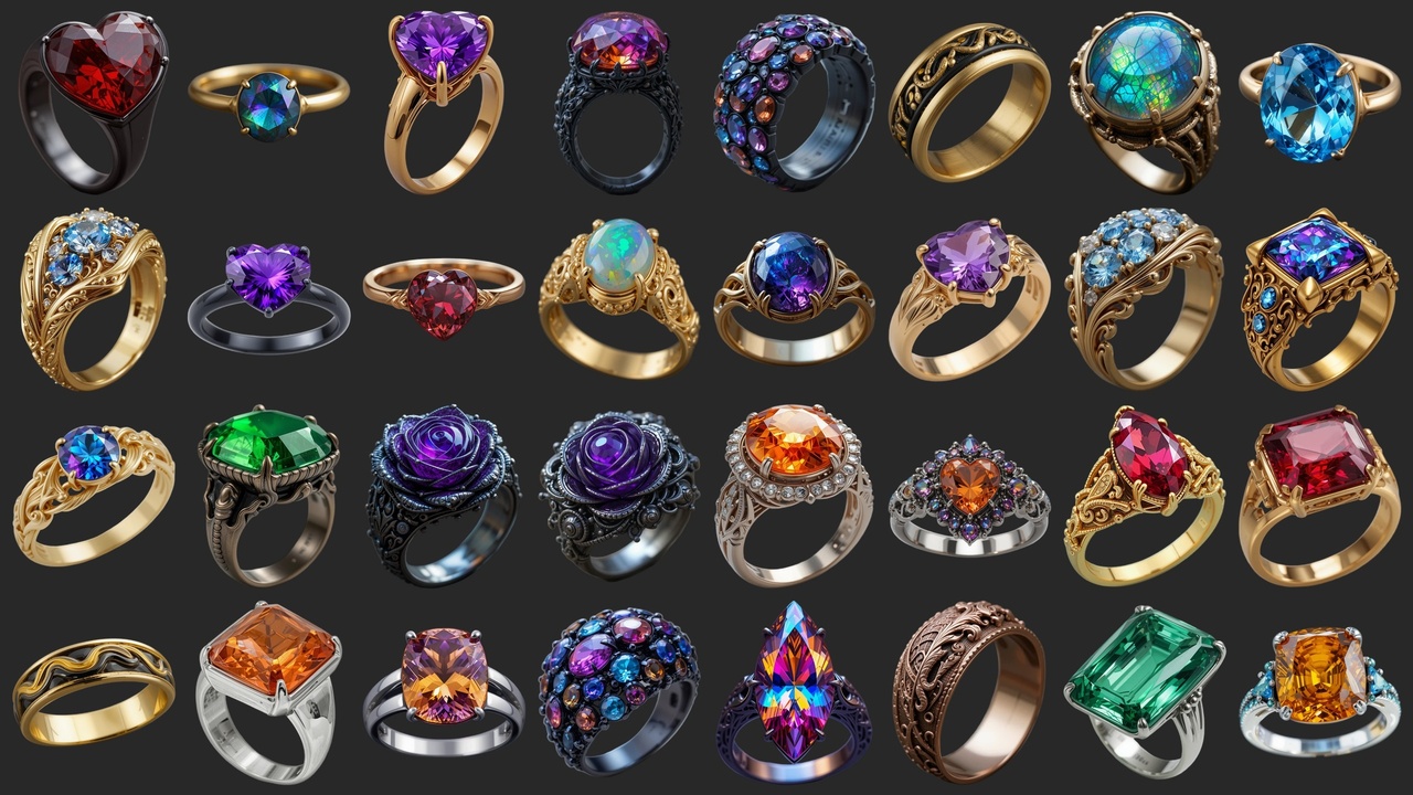 Media 1 for listing 156 Unique Rings - Icons