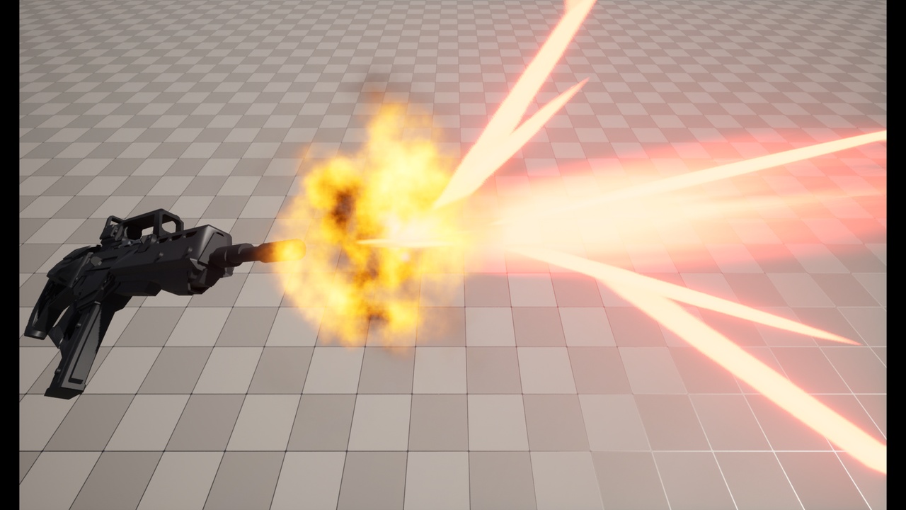 Media 1 for listing UE5: Bullet, Muzzle-Flash, & Hit (Niagara Particles)