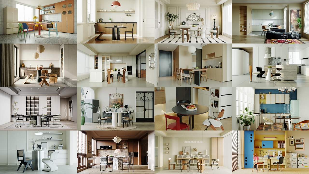Media 1 for listing Dining Room Pack 01 - 16 Scenes