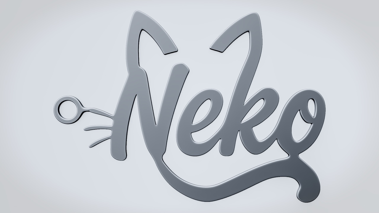 Media 1 for listing NEKO Cat Script Sign