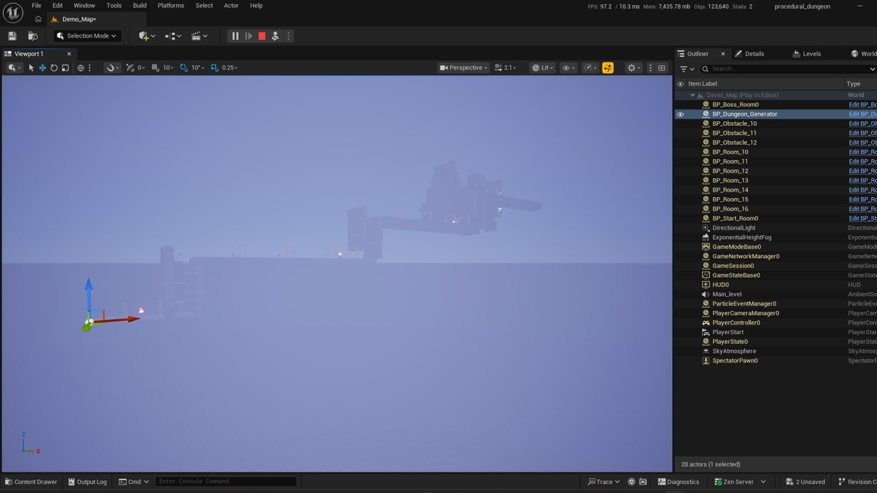 Media 1 for listing Optimized Sidescroller Procedural Dungeon Generation System