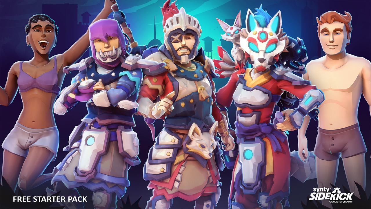 Media 1 for listing FREE Starter Pack - Sidekick Modular Characters by Synty