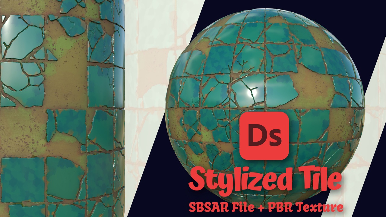 Media 1 for listing Stylized Tile Texture Generator - SBSAR File