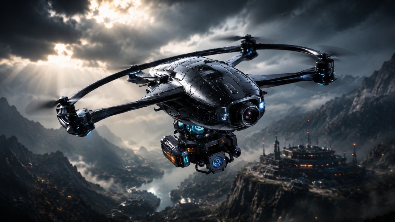 Media 1 for listing Stealth Recon Drone | Advanced Aerial Surveillance UAV | Game Ready Asset