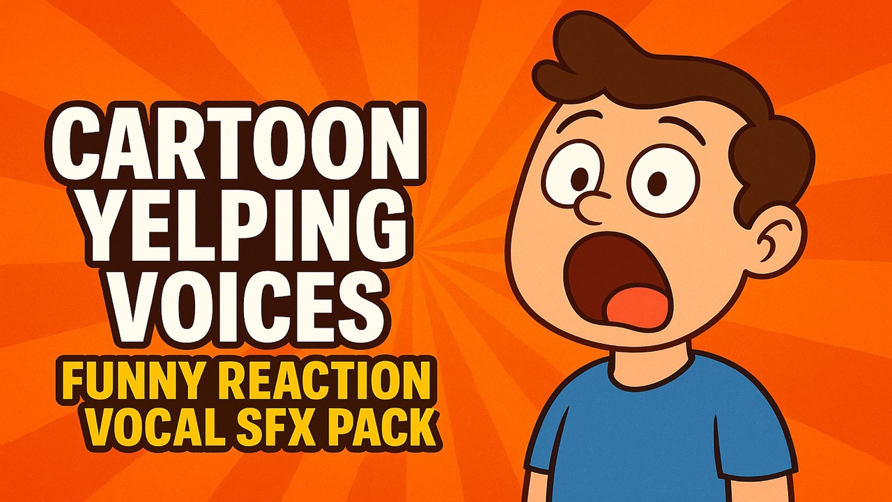 Media 1 for listing Cartoon Yelping Voices – 150+ Funny Reaction Vocal SFX Pack