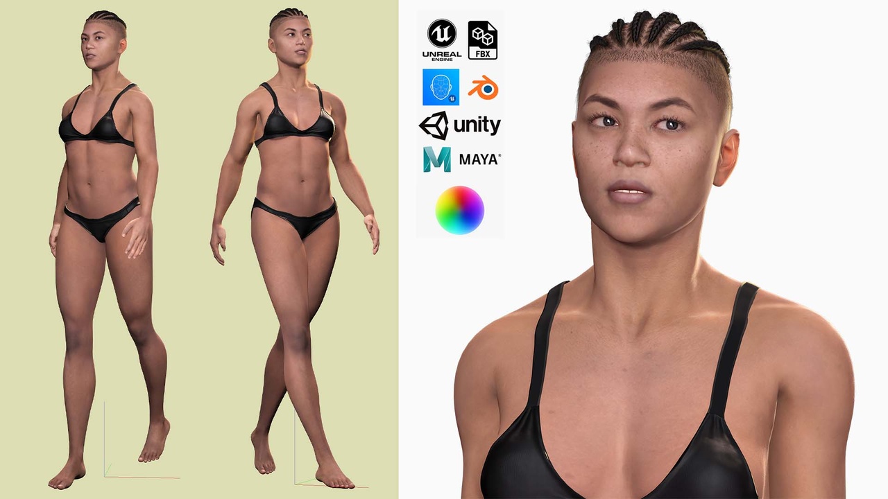 Media 1 for listing Zara - The Silent Fury Low-poly 3D model