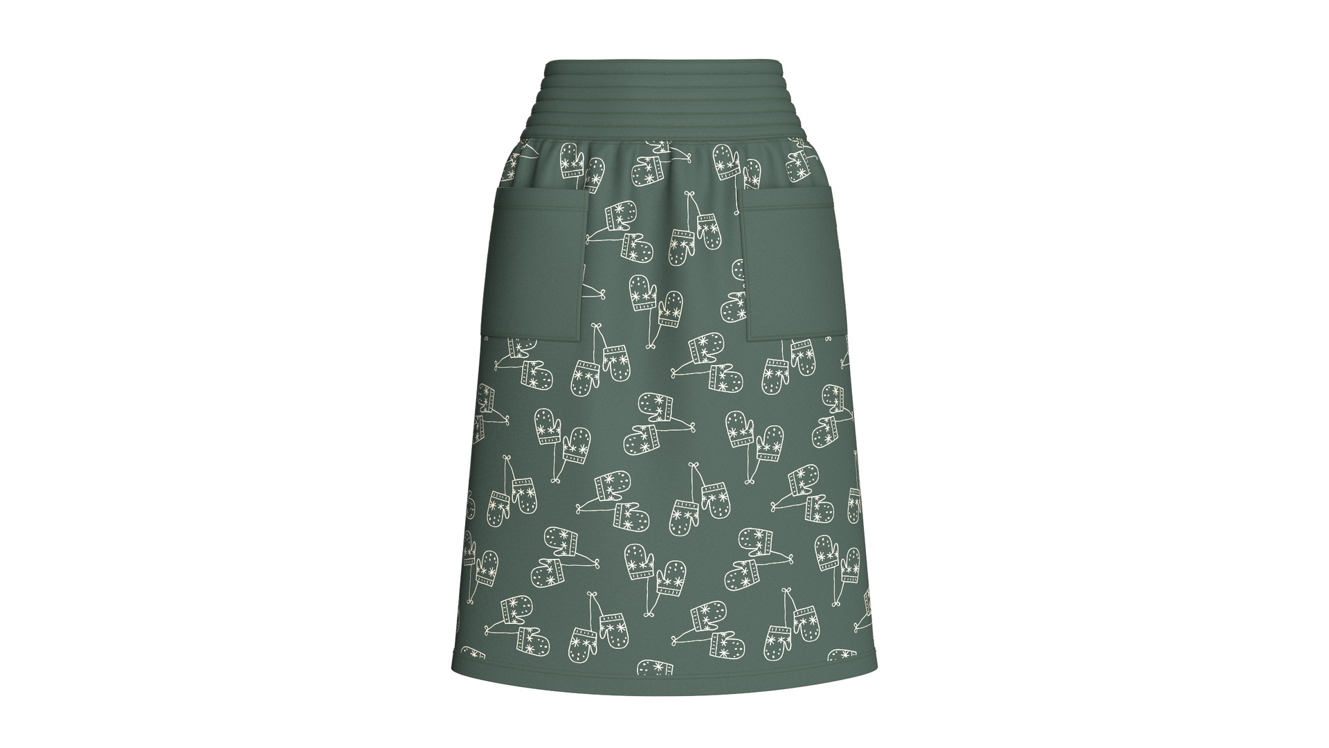Media 1 for listing Girls Printed High - Waist Skirt With Pockets | High Poly