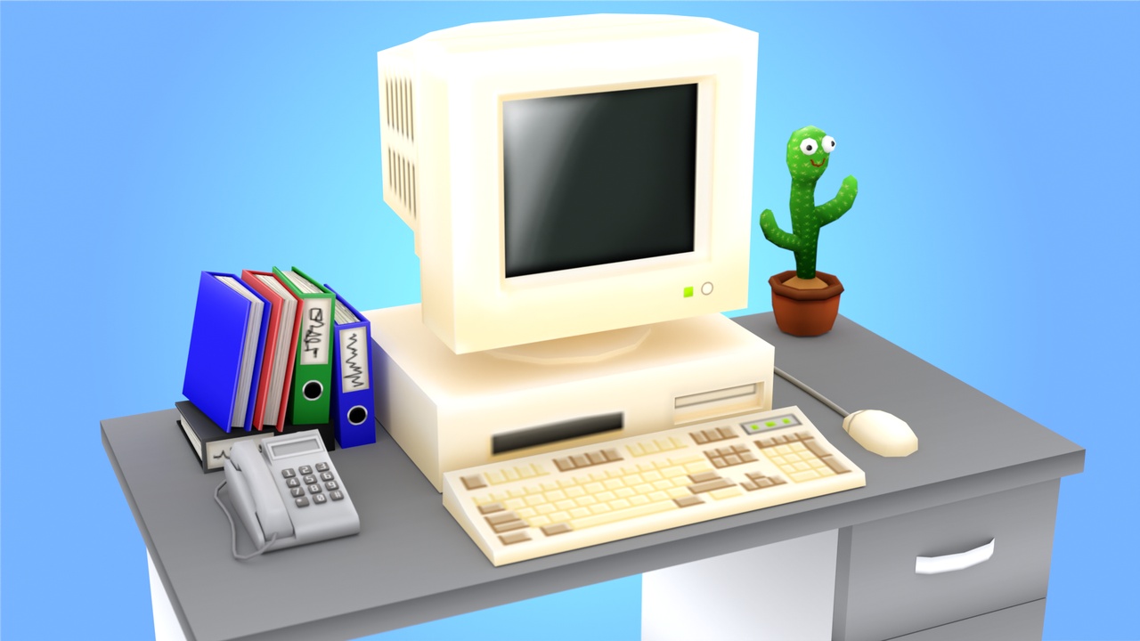 Media 1 for listing FREE 90s Stylized Office pack