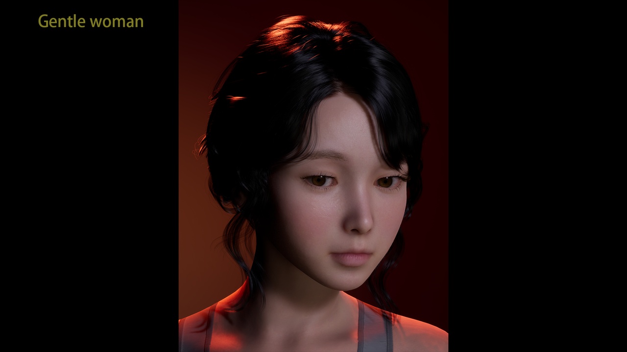 Media 1 for listing A very nice Asian girl's headA sorrowful beauty.Oriental classical beauty's face