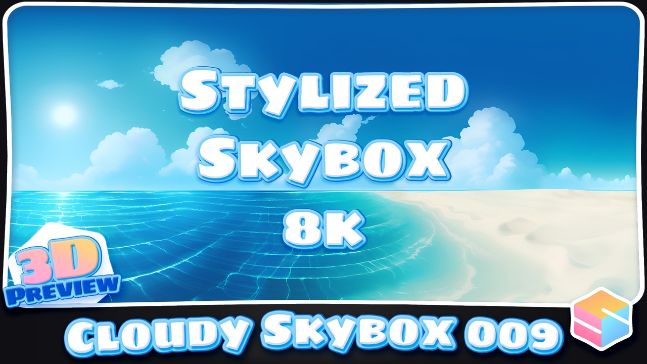 8k Stylized Cloudy Skybox 009 제품 등록을 위한 미디어 1개