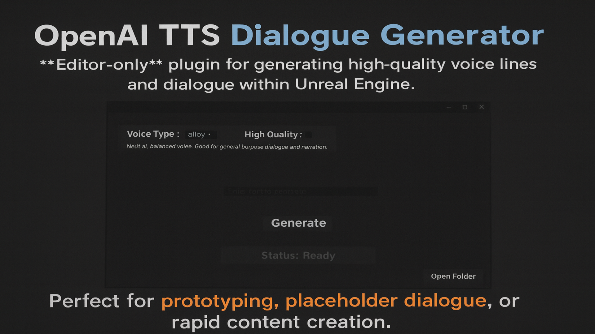 Dialogue Generator OpenAITTS | Fab