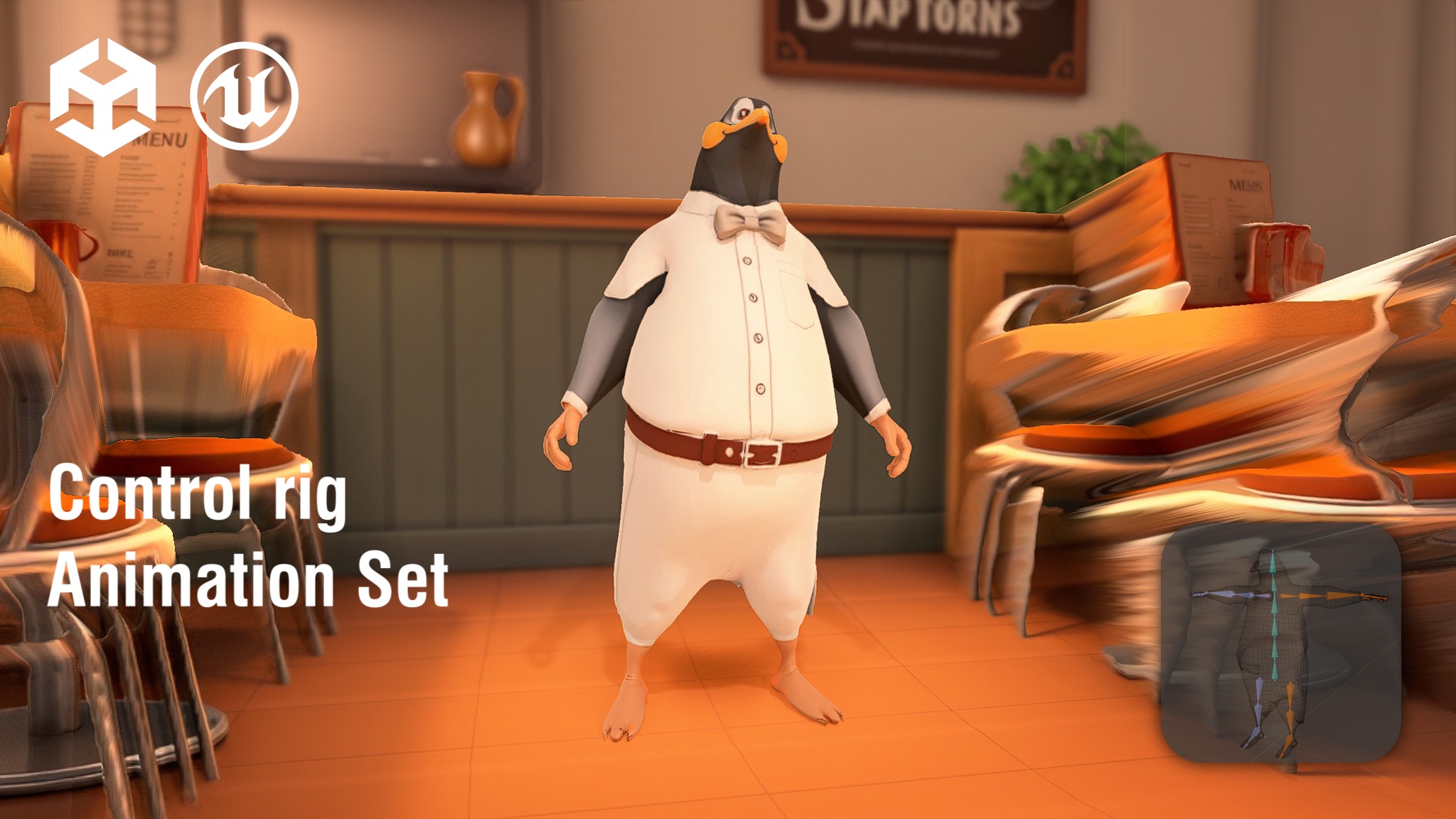 Penguin Butler Penguin Butler Character model pack | Fab