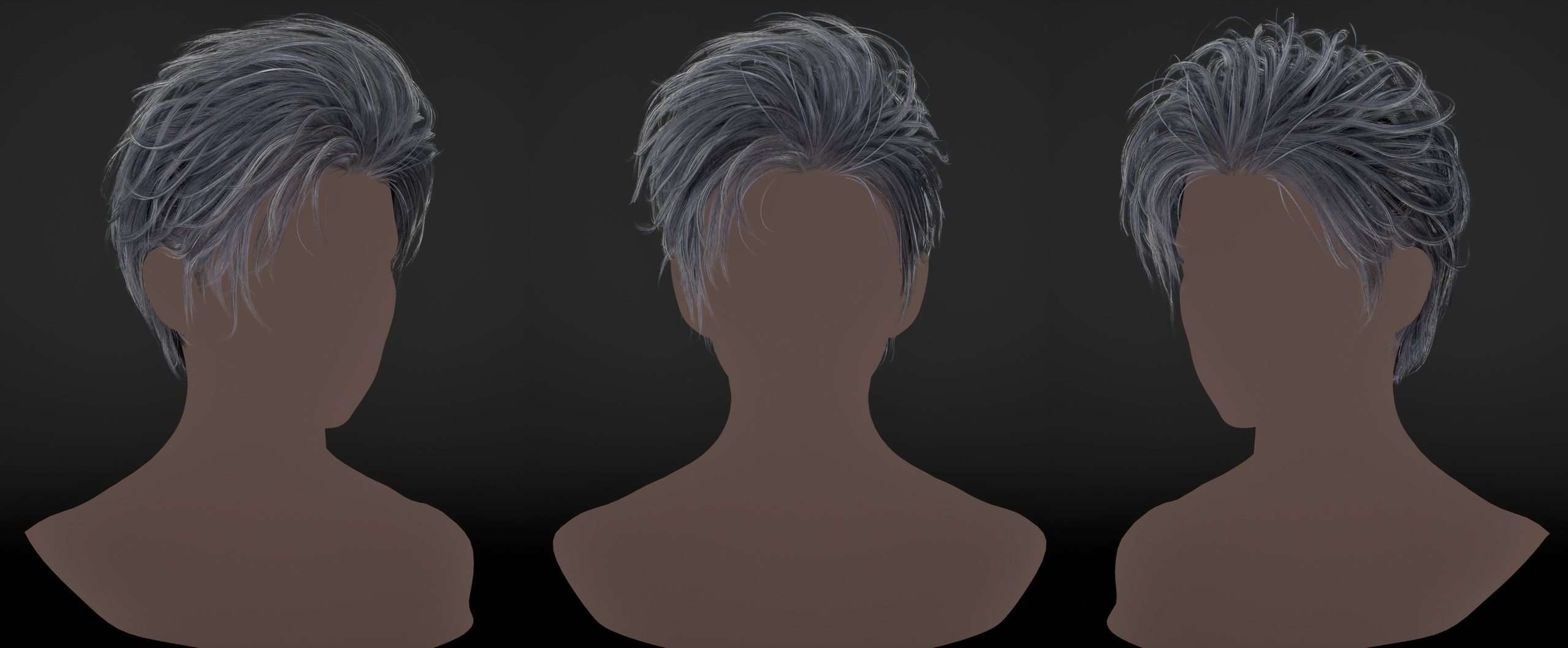 Media 1 for listing metahuman Men's hairstyle （mesh hair）LOD0-LOD4