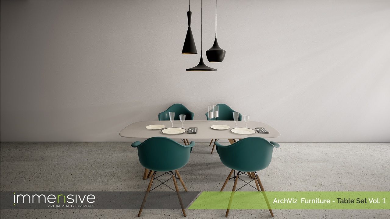 Media 1 for listing ArchViz Furniture - Table Set Vol 1