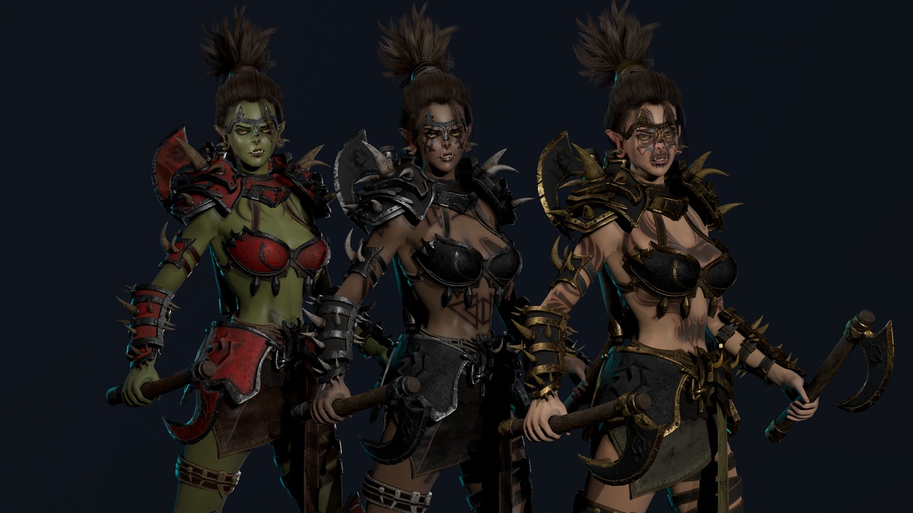 商品 Orc Girl Berserker (Modular) 的媒体 1